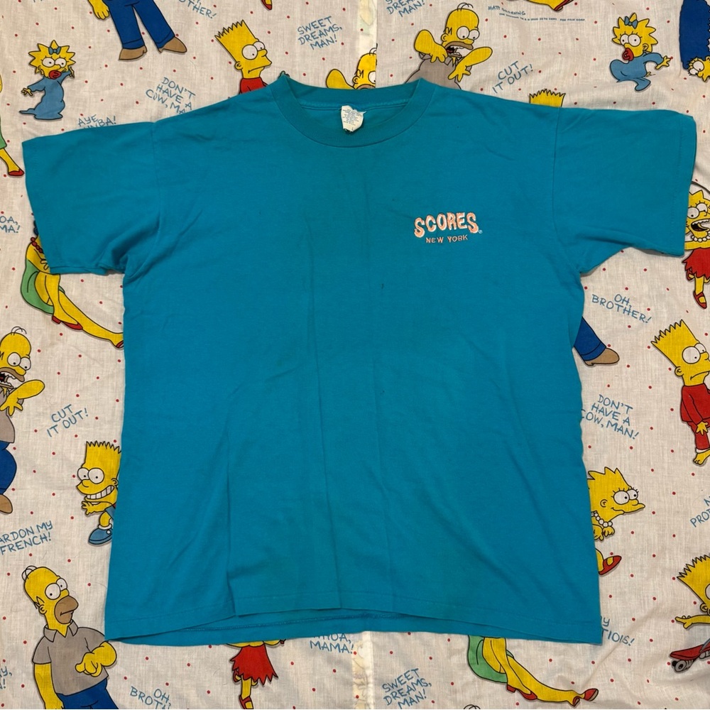 Vintage 90s Scores New York Strip Club Shirt Single Stitch Size Large